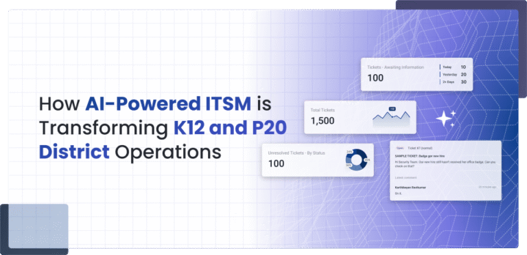 How AI Powered ITSM is Transforming K12 and P20 District Operations